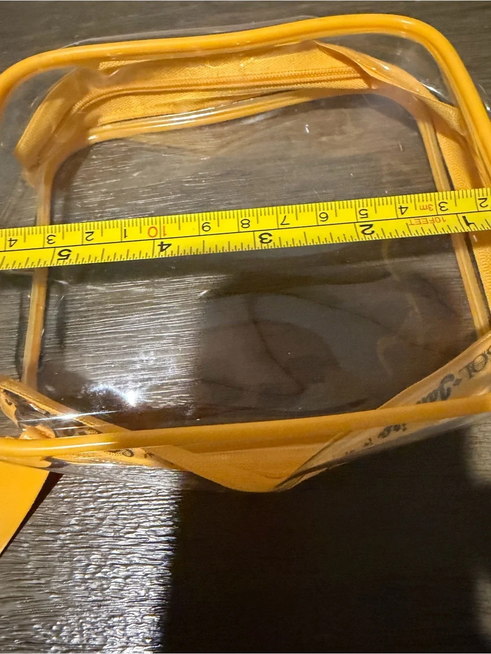 Clear‎ Yellow Protective Electronics Pouch - Transparent Zip Case